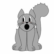 Silly Scared Gray Cat photo sculptures by mydeas Silly Scared Gray Cat photo sculptures