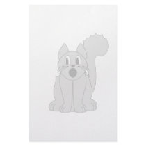 Silly Scared Gray Cat stationery by mydeas Silly Scared Gray Cat stationery