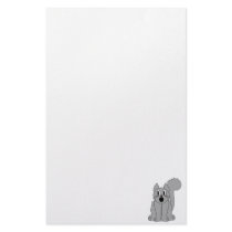 Silly Scared Gray Cat stationery by mydeas Silly Scared Gray Cat stationery