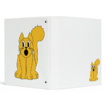 Silly Scared Orange Cat binders by mydeas Silly Scared Orange Cat binders