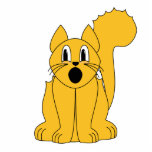 Silly Scared Orange Cat Photo Cut Outs