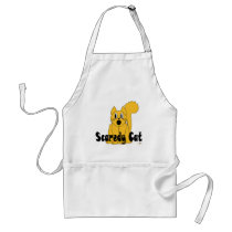 Silly Scared Orange Cat Scaredy Cat aprons by animalacres Silly Scared Orange Cat Scaredy Cat aprons