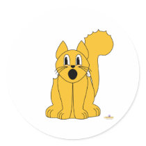 Silly Scared Orange Cat stickers