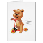 silly scooter bear greeting cards
