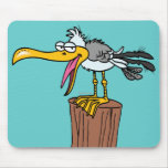 silly seagull cartoon mousepads