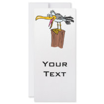 silly seagull cartoon personalized rack card