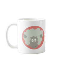 silly sheep face coffee mug
