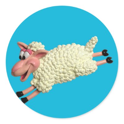 Silly Sheep Sticker by AmyVangsgard