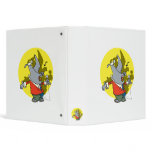 silly singing karaoke rhino cartoon binders