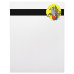 silly singing karaoke rhino cartoon letterhead template