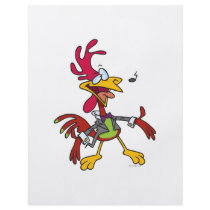 silly singing rooster cartoon personalized flyer
