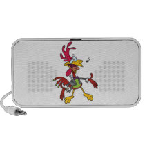 silly singing rooster cartoon iphone speaker
