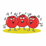 silly singing tomatoes trio photo cutout