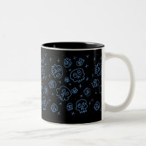 silly skulls blue mugs