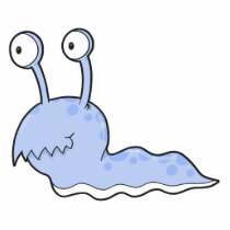 silly sluggy blue monster cut out