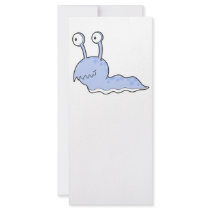 silly sluggy blue monster rack card