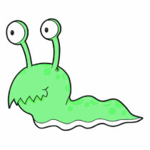 silly sluggy green monster cut out