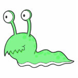 silly sluggy green monster cut out