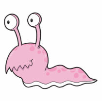 silly sluggy pink monster photo cutout