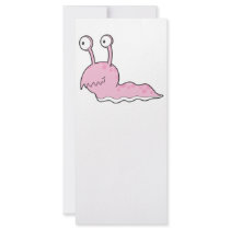 silly sluggy pink monster customized rack card