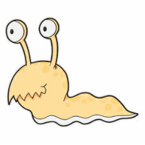 silly sluggy yellow monster photo cut outs