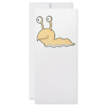 silly sluggy yellow monster custom rack card