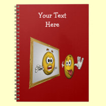 Silly Smiley Face In Mirror Notebook notebooks