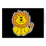 silly smiling lion cards