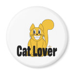 Silly Smiling Orange Cat Big Cat Lover Refrigerator Magnets