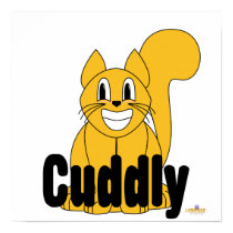 Silly Smiling Orange Cat Cuddly posters