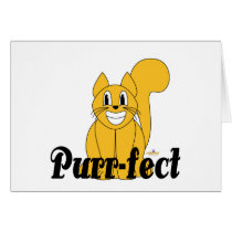 Silly Smiling Orange Cat Purr-fect cards
