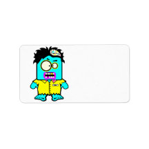 silly smyk zombie cartoon character labels