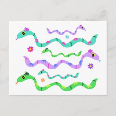 Silly Snakes Tees and Gifts for Kids and Adults Post Cards by naturetees