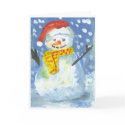 Silly Snowman Christmas Greeting Card