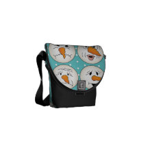 Silly Snowman Heads Courier Bag