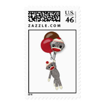 Silly SOCK MONKEY Birthday SMR Postage #2