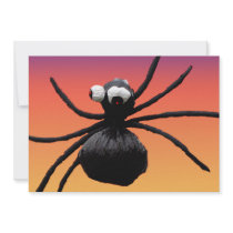 Silly Spider Halloween Custom Invitations
