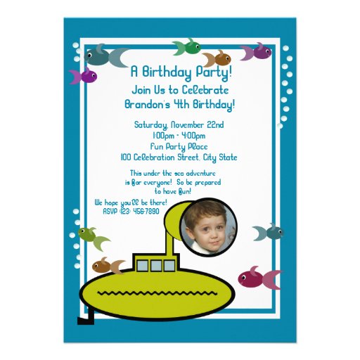 Silly Sub Personalized Invitation