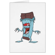 silly super villian evil chocolate candy bar greeting cards