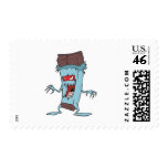 silly super villian evil chocolate candy bar postage stamp