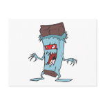 silly super villian evil chocolate candy bar postcard