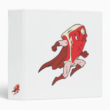 silly superhero caped super steak 3 ring binder