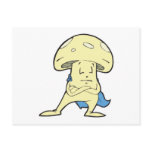 silly superhero hero fungi mushroom cartoon charac postcard