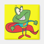 silly superhero super hero frog refrigerator magnet