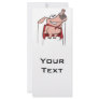 silly superhero super pig cartoon customized rack card