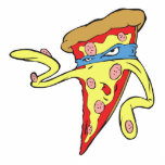 silly superhero villian pepperoni pizza character cut outs