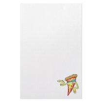 silly superhero villian pepperoni pizza character stationery paper