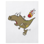 silly t-rex dinosaur dodging meteor cartoon flyers