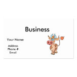 silly tan cow business card template