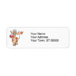 silly tan cow return address labels
